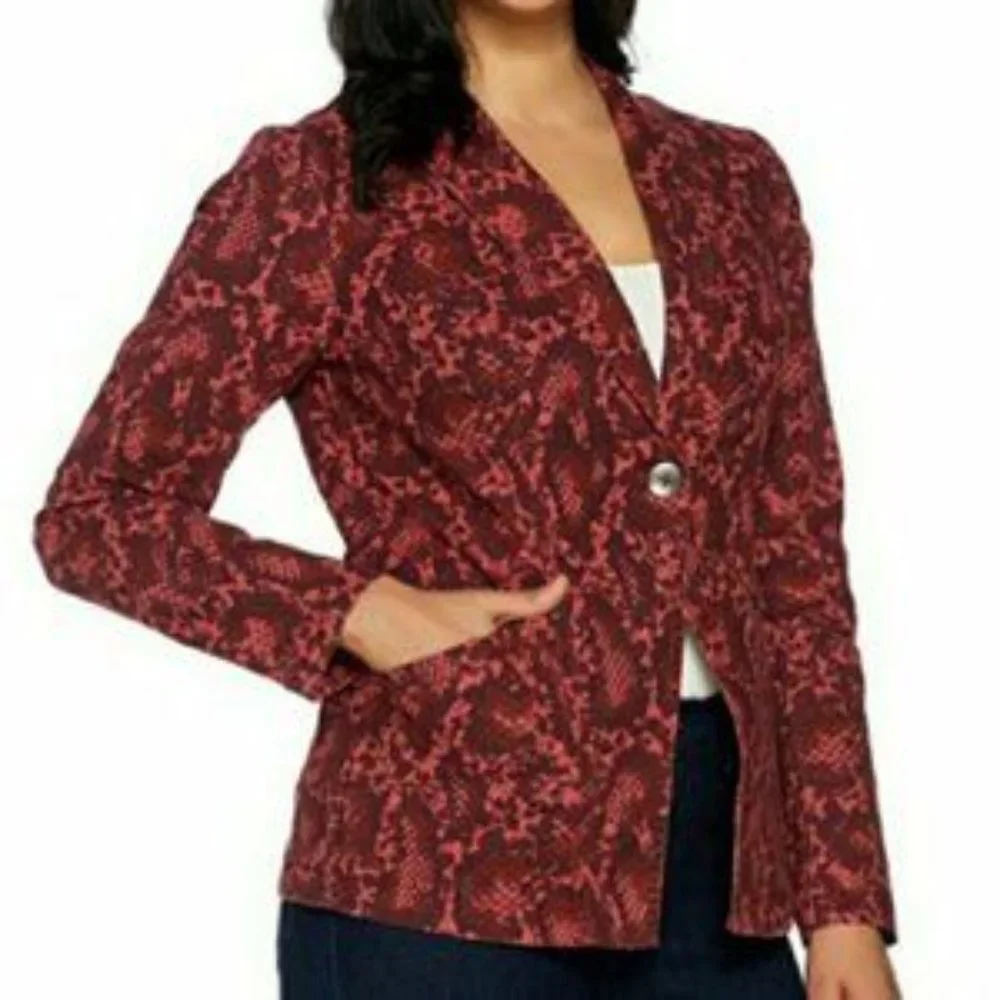 G.I.L.I. Blazer Snakeskin Print Jacket NWOT